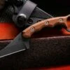Tops Poker TPKR-01, 2.5" 1095 Carbon Steel, Canvas Micarta Handle