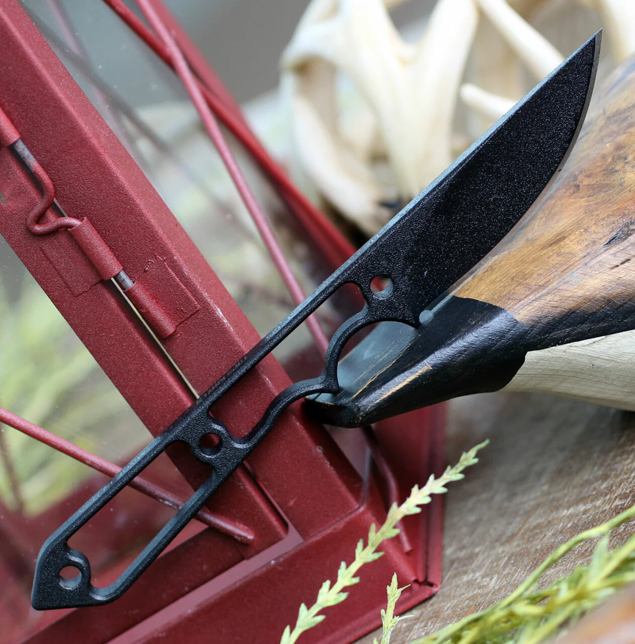 TOPS Street Spike STS-01, 2.75" 1095 Black Coating Plain Blade Skeletonized, Black Kydex Sheath 2 TOPS Street Spike STS-01, 2.75" 1095 Black Coating Plain Blade Skeletonized, Black Kydex Sheath - Image 2