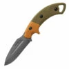 TOPS KNIVES VTAC-02 Viking Tactics Crusader, 3.63" 1095 Acid Rain Blade, Tan & Green Canvas Micarta