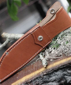 Bark River Knives Teddy Fixed Blade 08-114M-GC, 6.25" A2 Satin Plain Blade, Green Micarta Handle, Brown Leather Sheath 5 Bark River Knives Teddy Fixed Blade 08-114M-GC, 6.25" A2 Satin Plain Blade, Green Micarta Handle, Brown Leather Sheath -Knifeworks Sales Store Teddy sheath 06829.1621537528