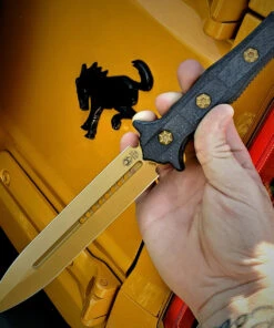 Heretic Knives Heretic Nephilim Fixed Blade - Carbon Fiber (6.5" Tri-Nitride) H003-9A-CF