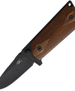 Ultimate Equipment M1911 Compact Hammerhead UECKW, 4.2" 440C Black Titanium Plain Blade, Brown Checkered Walnut Handle