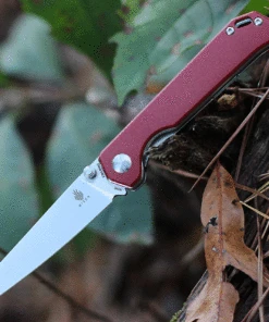 Kizer Cutlery Kizer Mini Begleiter - Red Micarta (2.87" N690 Satin) V3458RN3