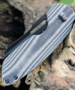 Kizer Cutlery October V3569A1, 2.92" CPM20-CV Black Plain Blade, Black Micarta Handles -Knifeworks Sales Store V3569A14 59536.1625085578