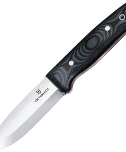 Victorinox Swiss Army Victorinox Large Outdoor Master VN42261, 4.0" Satin Stainless Drop Point Blade, Black/Blue Micarta Handle