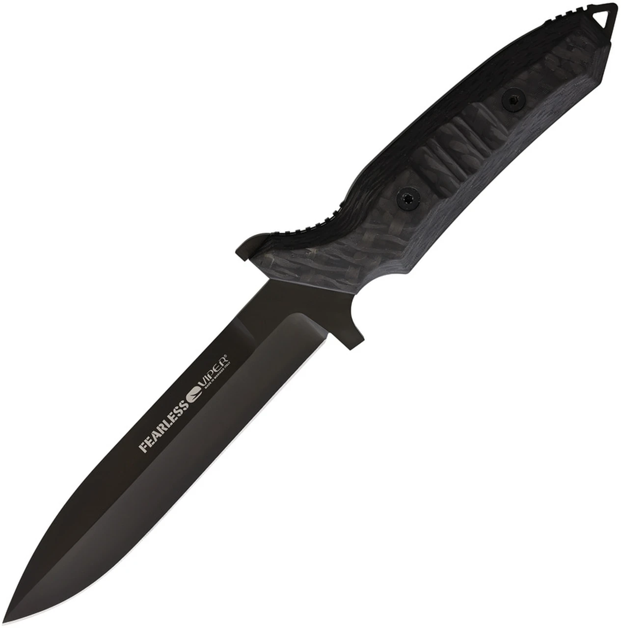 Viper Knives Fearless Fixed Blade VT4020FC, 6.0" Sleipner Black Single Edge Dagger, Carbon Fiber Handles, Kydex Sheath 1 Viper Knives Fearless Fixed Blade VT4020FC, 6.0" Sleipner Black Single Edge Dagger, Carbon Fiber Handles, Kydex Sheath