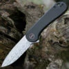 We Knife Co. WE Knife Elementum Frame Lock - Blk Ti (3" Hakkapella Damasteel) WE18062X-DS1