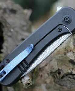 We Knife Co. WE Knife Elementum Frame Lock - Blk Ti (3" Hakkapella Damasteel) WE18062X-DS1 -Knifeworks Sales Store WE18062XDS1.2 72857.1641487244