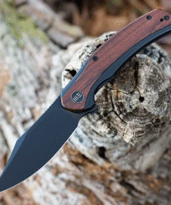 We Knife Co. WE Knife Snick - Blk Ti / Cuibourtia Wood (3.5" CPM 20CV Blk SW) WE19022F-3
