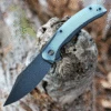 We Knife Co. WE Knife Snick - Blk Ti / Natural G10 (3.5" CPM 20CV Blk SW) WE19022F-4