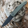 We Knife Co. WE Knife Smooth Sentinel - Blk Ti/Green Micarta (3" CPM 20CV Blk) WE20043-4