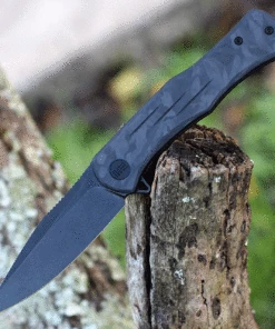 We Knife Co. WE Knife Primoris Marble CF/Blk Ti (3.5" CPM 20CV Black SW) 20047B-1