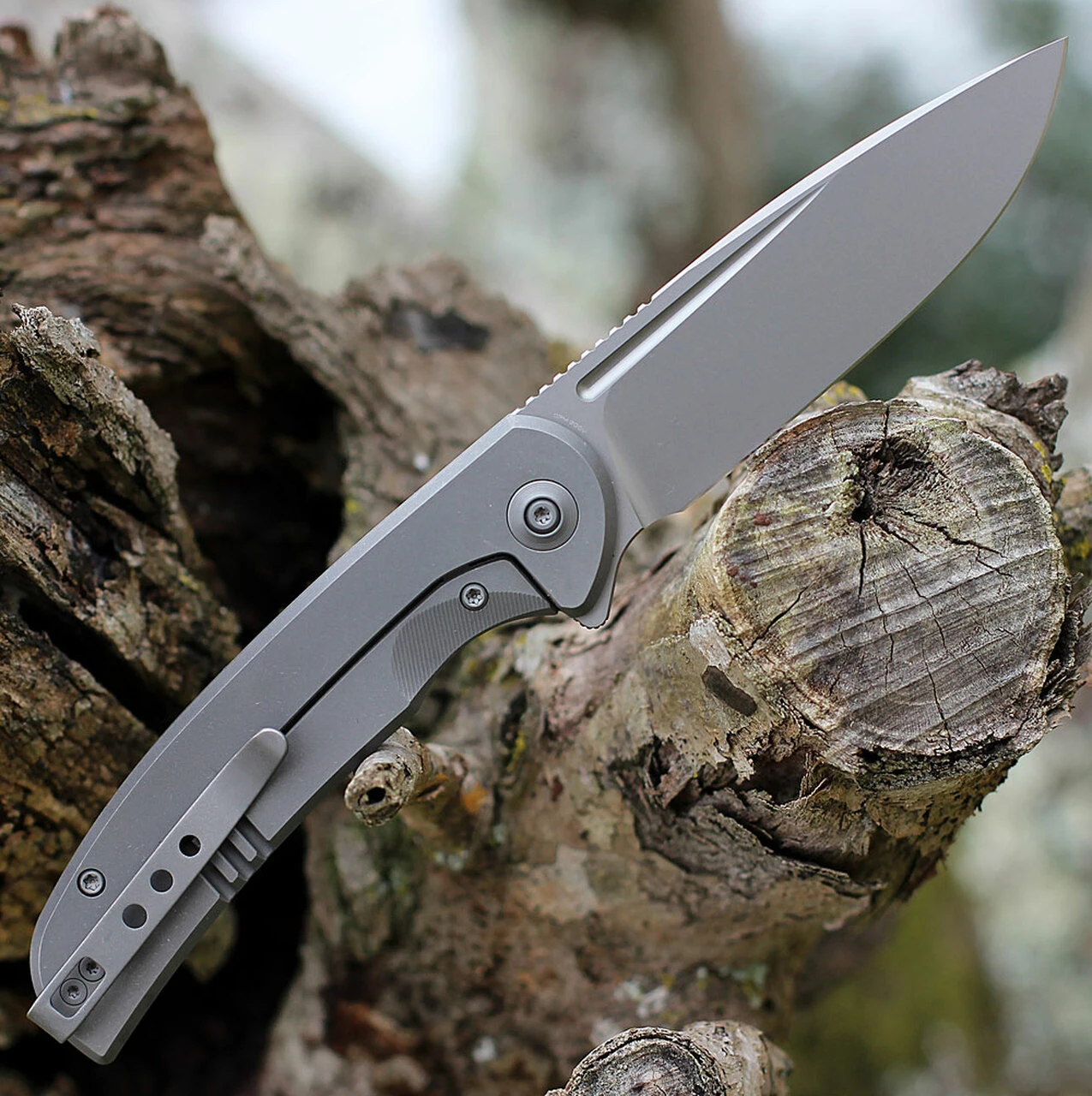 We Knife Co. WE Knife Beacon - Gray Ti (3.5" CPM 20CV BB) WE20061B-1 2 We Knife Co. WE Knife Beacon - Gray Ti (3.5" CPM 20CV BB) WE20061B-1 - Image 2