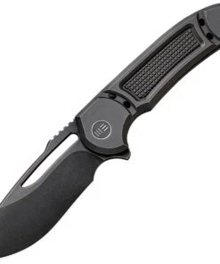 WE Knife Co. Minax, 2007C, 3.5" CPM-20CV Black Drop Point Blade, Black Titanium Handle