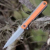WE Knife Co. Peer, 2015A, 3.5" CPM 20CV Stonewashed Blade, Gray Titanium Handle with Orange G-10 Overlay