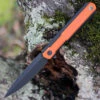WE Knife Co. Peer, 2015B, 3.5" CPM 20CV Black Blade, Black Titanium Handle with Orange G-10 Inlay