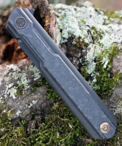 WE Knife Co. Peer, 2015D, 3.5" CPM 20CV Black Stonewashed Blade, Titanium Handle with Shredded Carbon Fiber Overlay -Knifeworks Sales Store WE2015D.2 88554.1611681657