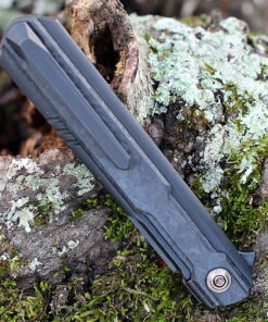 WE Knife Co. Peer, 2015D, 3.5" CPM 20CV Black Stonewashed Blade, Titanium Handle with Shredded Carbon Fiber Overlay -Knifeworks Sales Store WE2015D.3 64823.1611681657