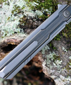 WE Knife Co. Peer, 2015E, 3.5" CPM 20CV Gray Stonewashed Blade, Black Hand Rubbed Brass Handle -Knifeworks Sales Store WE2015E.3 80149.1611687731