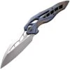 We Knife Co. 906E Arrakis Framelock, 3.5" Bohler M390 Plain Blade, Blue/Brown Titanium Handle