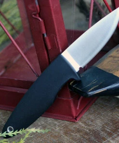 Fallkniven WM1 Fixed Blade Sporting Knife WM1ZCOS, 2.75" Lam. CoS Satin Drop Point Plain Blade,Black Thermorun Rubber Handle, Zytel Neck Sheath -Knifeworks Sales Store WM1COS.3 46678.1583164347