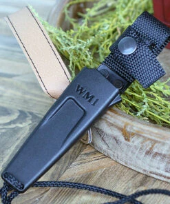 Fallkniven WM1 Fixed Blade Sporting Knife WM1ZCOS, 2.75" Lam. CoS Satin Drop Point Plain Blade,Black Thermorun Rubber Handle, Zytel Neck Sheath -Knifeworks Sales Store WM1ZCOS 44207.1583164347