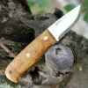 Helle 630 Wabakimi, 3.307" Triple Laminated SS Plain Blade, Curle Birch Handle