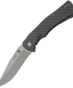 CRKT Xan Framelock CR2085, 3.666" 1.4116 Plain Blade, Carbon Fiber Black G10 Handle Base w/ Bead Blast Finish on the Back