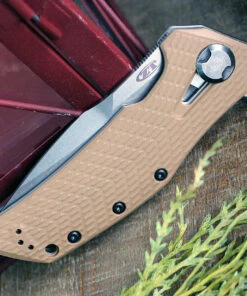 Zero Tolerance 0308 Framelock Folder, 3.75" CPM-20CV Stonewash Drop Point Plain Blade, Coyote Brown G-10 Handle -Knifeworks Sales Store ZT0308.3 08097.1583164192