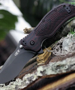 Zero Tolerance 0350C Assisted Open Folding Knife, 3.25" CPM-S30V Tungsten DLC Coated Blade, Cherry and Black G-10 Handle