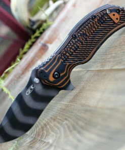 Zero Tolerance 0350TSMOC Linerlock A/O, 3.25" CPM S30V Tiger Stripe Blade, Moccasin G10 Handle