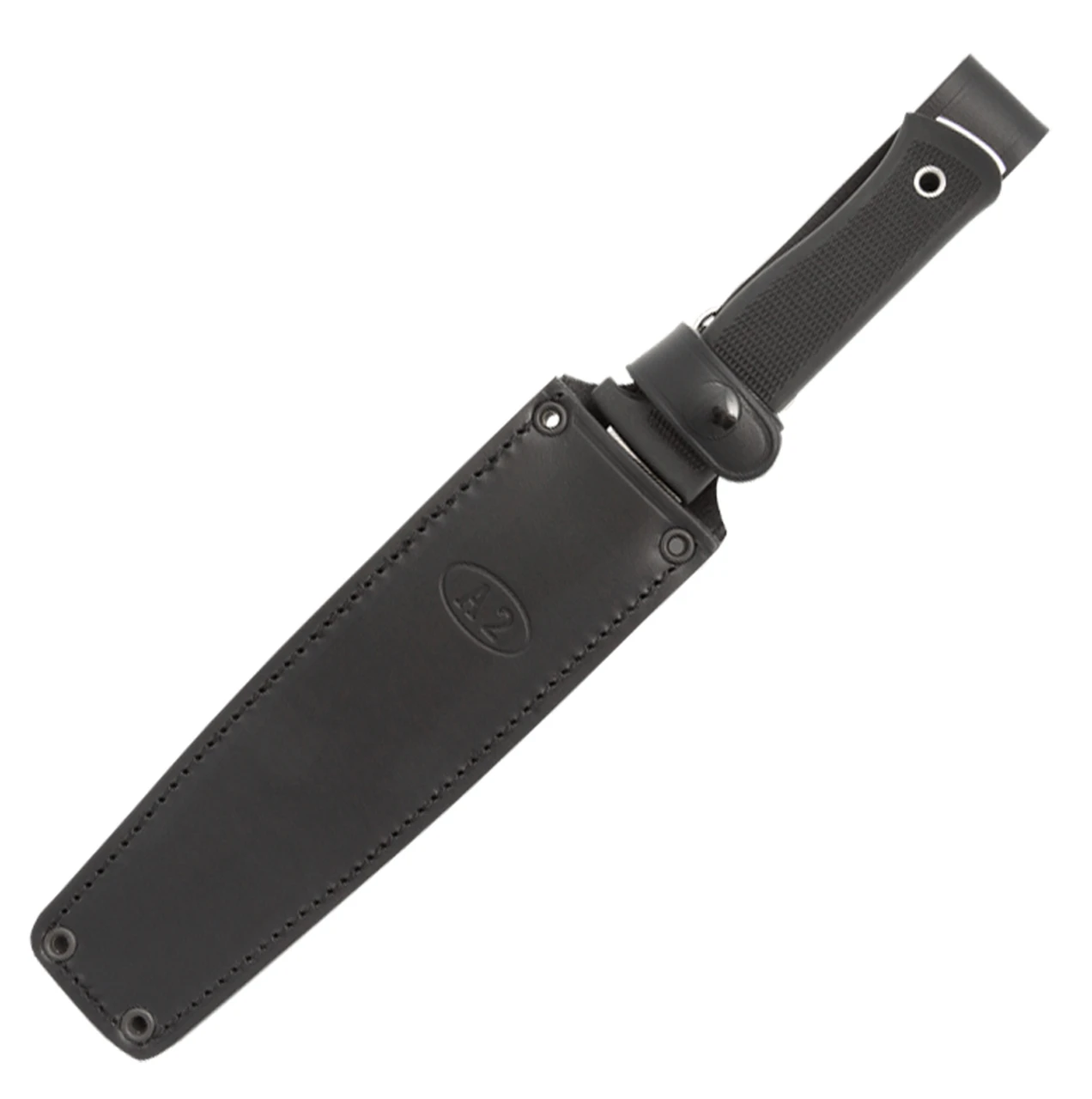 Fallkniven A2L Survival Knife (7.95" Lam. VG10) Black Kraton - Leather Sheath 2 Fallkniven A2L Survival Knife (7.95" Lam. VG10) Black Kraton - Leather Sheath - Image 2
