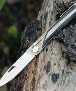 Actilam S4CFC Folder w/Clip, 3.5" 14C28N Plain Blade, Carbon fiber Handle