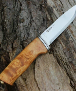 Helle Alden, Sandvik 12C27 Stainless Steel, Curly Birch Handle