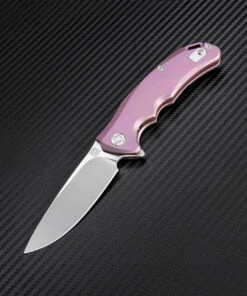 Artisan Cutlery Artisan Small Tradition ATZ1702GSRE, 3.27" S35VN Plain Blade, Purple TC4 Titanium Handle