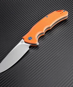 Artisan Cutlery Artisan Tradition ATZ1702POE, 3.94" D2 Plain Blade, Orange G-10 Handle