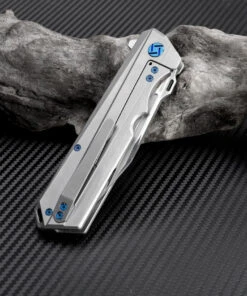 Artisan Cutlery Artisan Littoral ATZ1703GGY, 3.54" S35VN Plain Blade, Gray Titanium TC4 Handle -Knifeworks Sales Store atz1703ggy 2 02896.1566586017