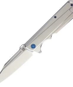 Artisan Cutlery Artisan Littoral ATZ1703GST, 3.54 in. S35VN Plain Blade, Grey Titanium Handle