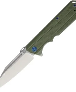Artisan Cutlery Artisan Littoral ATZ1703PGN , 3.54 in. D2 Plain Blade, Green G10 Handle