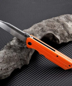 Artisan Cutlery Artisan Littoral ATZ1703POE , 3.54 in. D2 Plain Blade, Orange G10 Handle -Knifeworks Sales Store atz1703poe 1 49652.1566586053