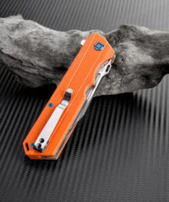 Artisan Cutlery Artisan Littoral ATZ1703POE , 3.54 in. D2 Plain Blade, Orange G10 Handle -Knifeworks Sales Store atz1703poe 2 46249.1566586054