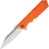 Artisan Cutlery Artisan Littoral ATZ1703POE , 3.54 in. D2 Plain Blade, Orange G10 Handle