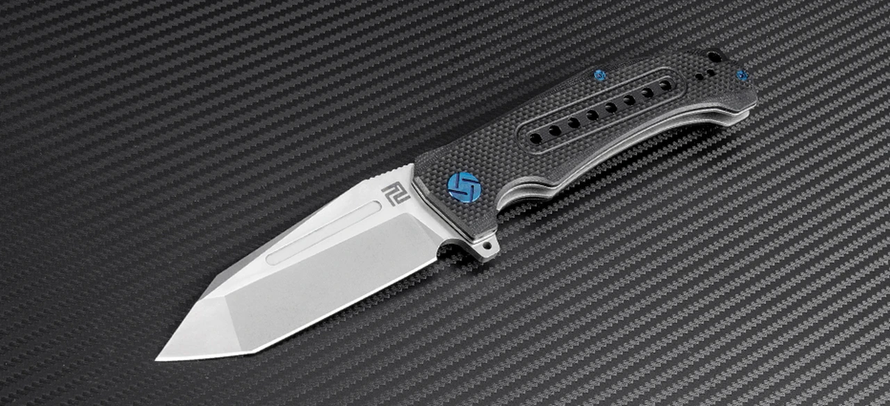 Artisan Cutlery Artisan Jungle ATZ1705PBK, 3.94" D2 Plain Blade, Black G-10 Handle 1 Artisan Cutlery Artisan Jungle ATZ1705PBK, 3.94" D2 Plain Blade, Black G-10 Handle