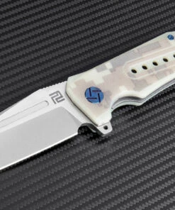 Artisan Cutlery Artisan Jungle ATZ1705PCG, 3.94" D2 Plain Blade, Camo G-10 Handle