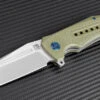 Artisan Cutlery Artisan Jungle ATZ1705PGN, 3.94" D2 Plain Blade, Green G-10 Handle