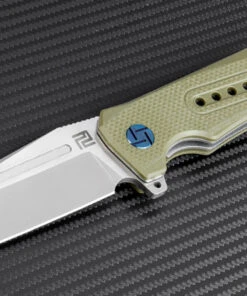 Artisan Cutlery Artisan Jungle ATZ1705PGN, 3.94" D2 Plain Blade, Green G-10 Handle