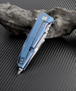 Artisan Cutlery Artisan Predator ATZ1706GBU, 3.74" S35VN, Blue TC4 Titanium Handle -Knifeworks Sales Store atz1706gbu 2 93065.1566585996