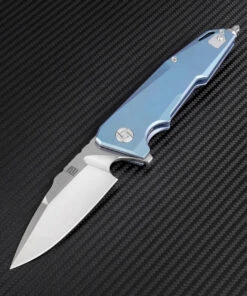 Artisan Cutlery Artisan Predator ATZ1706GBU, 3.74" S35VN, Blue TC4 Titanium Handle