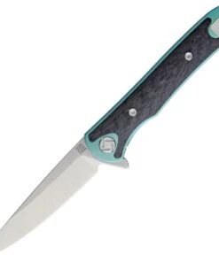 Artisan Cutlery Artisan ATZ1707GSGN Small Shark, 3.15" S35VN Plain Blade, Green Titanium TC4 Handle
