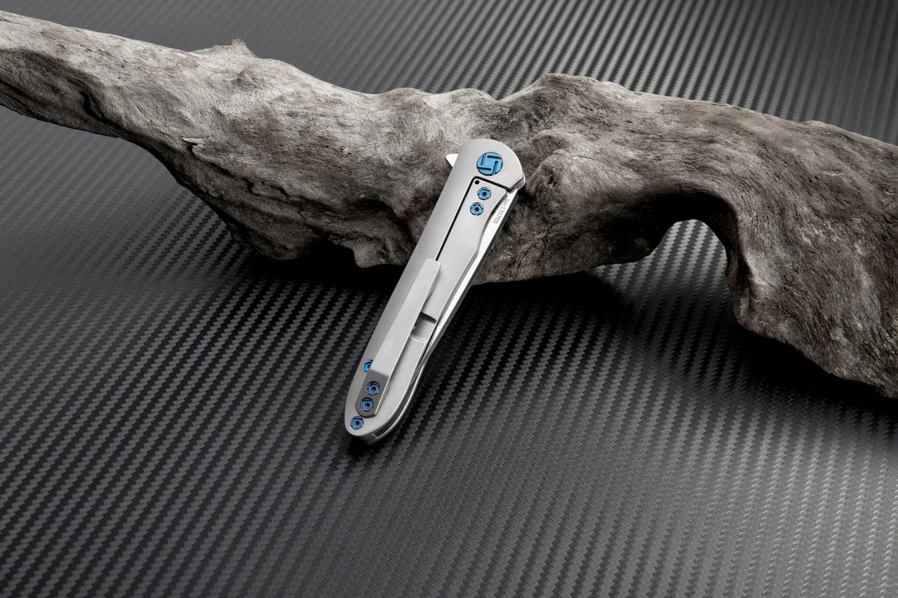 Artisan Cutlery Artisan ATZ1707GSGY Small Shark, 3.15" S35VN Plain Blade, Gray Titanium TC4 Handle 3 Artisan Cutlery Artisan ATZ1707GSGY Small Shark, 3.15" S35VN Plain Blade, Gray Titanium TC4 Handle - Image 3